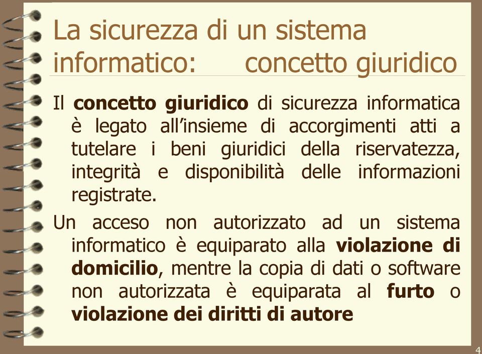 informazioni registrate.