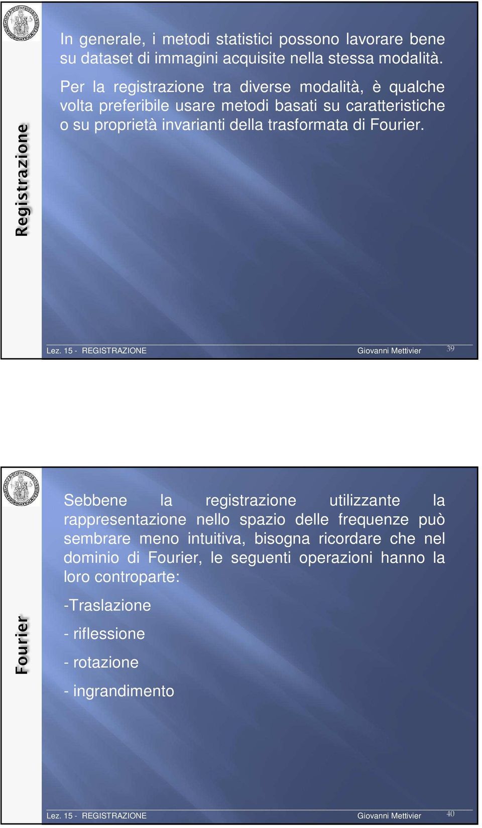 trasformata di Fourier.