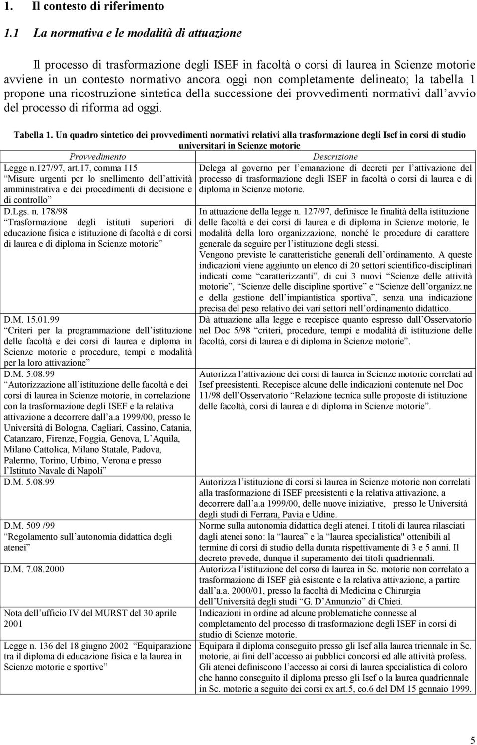 delineato; la tabella 1 propone una ricostruzione sintetica della successione dei provvedimenti normativi dall avvio del processo di riforma ad oggi. Tabella 1.