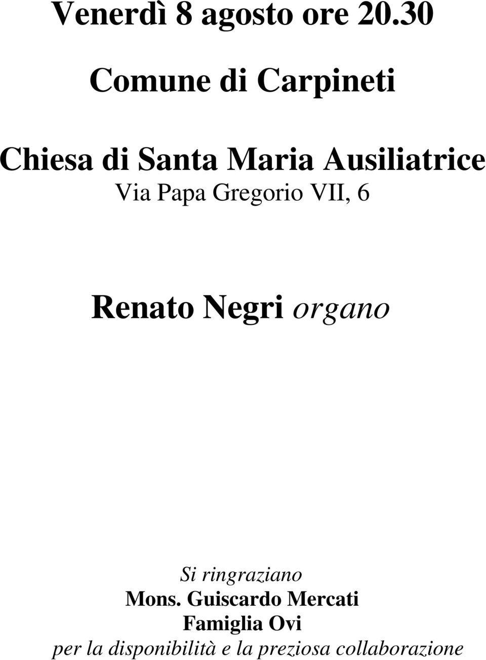 Ausiliatrice Via Papa Gregorio VII, 6 Renato Negri