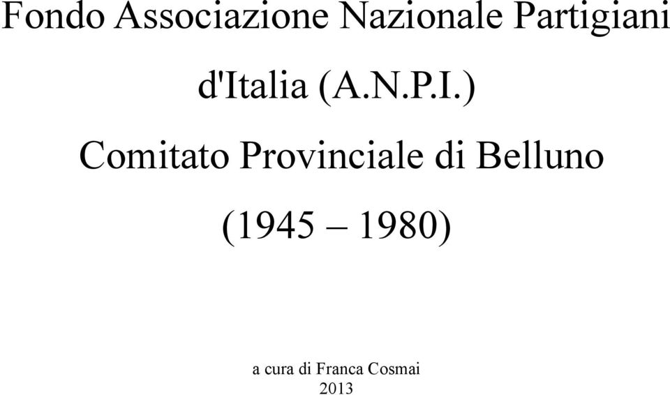 ) Comitato Provinciale di