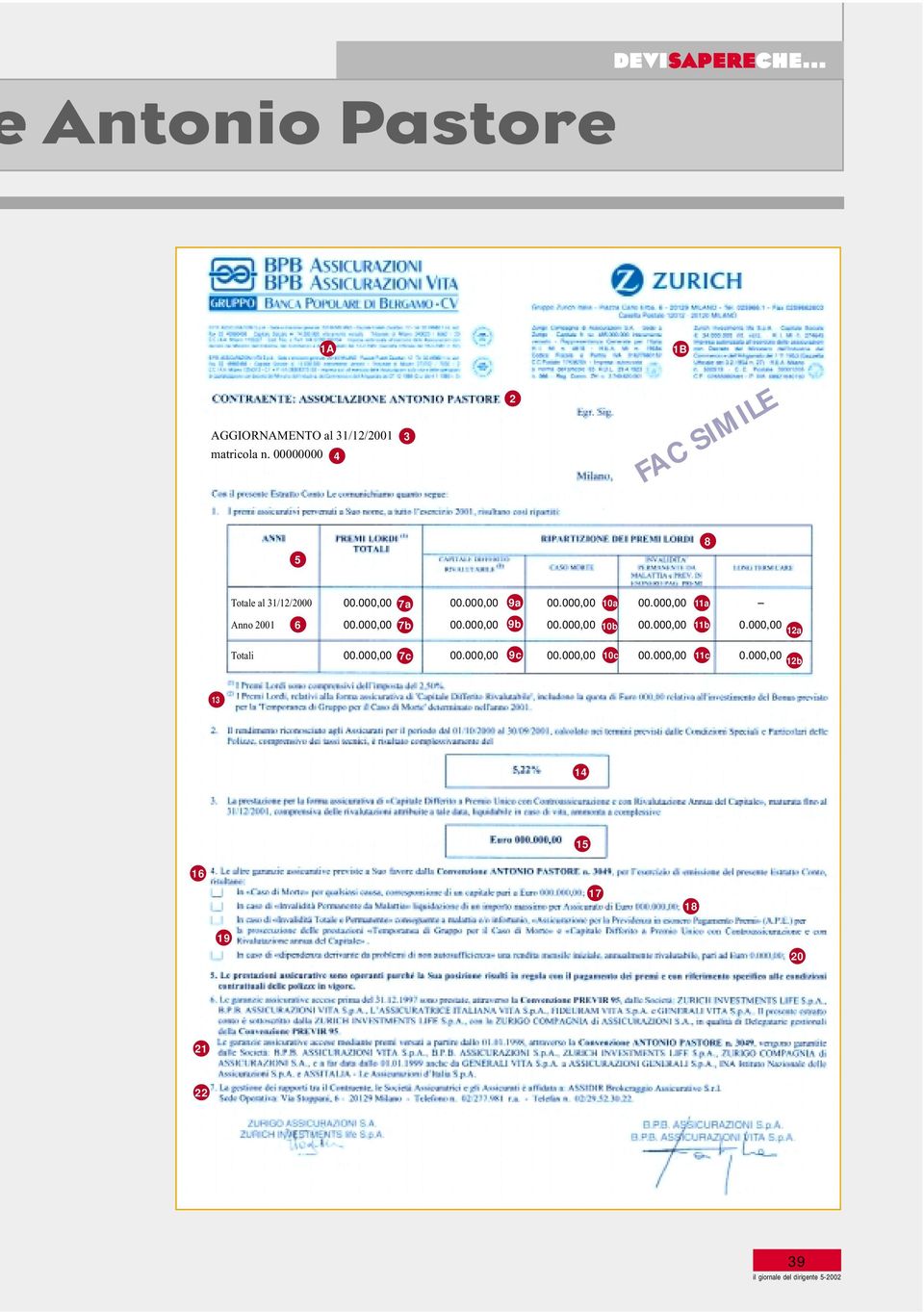 000,00 10a 00.000,00 11a Anno 2001 6 00.000,00 7b 00.000,00 9b 00.000,00 10b 00.