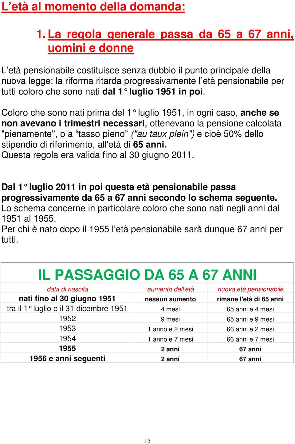 tutti coloro che sono nati dal 1 luglio 1951 in poi.