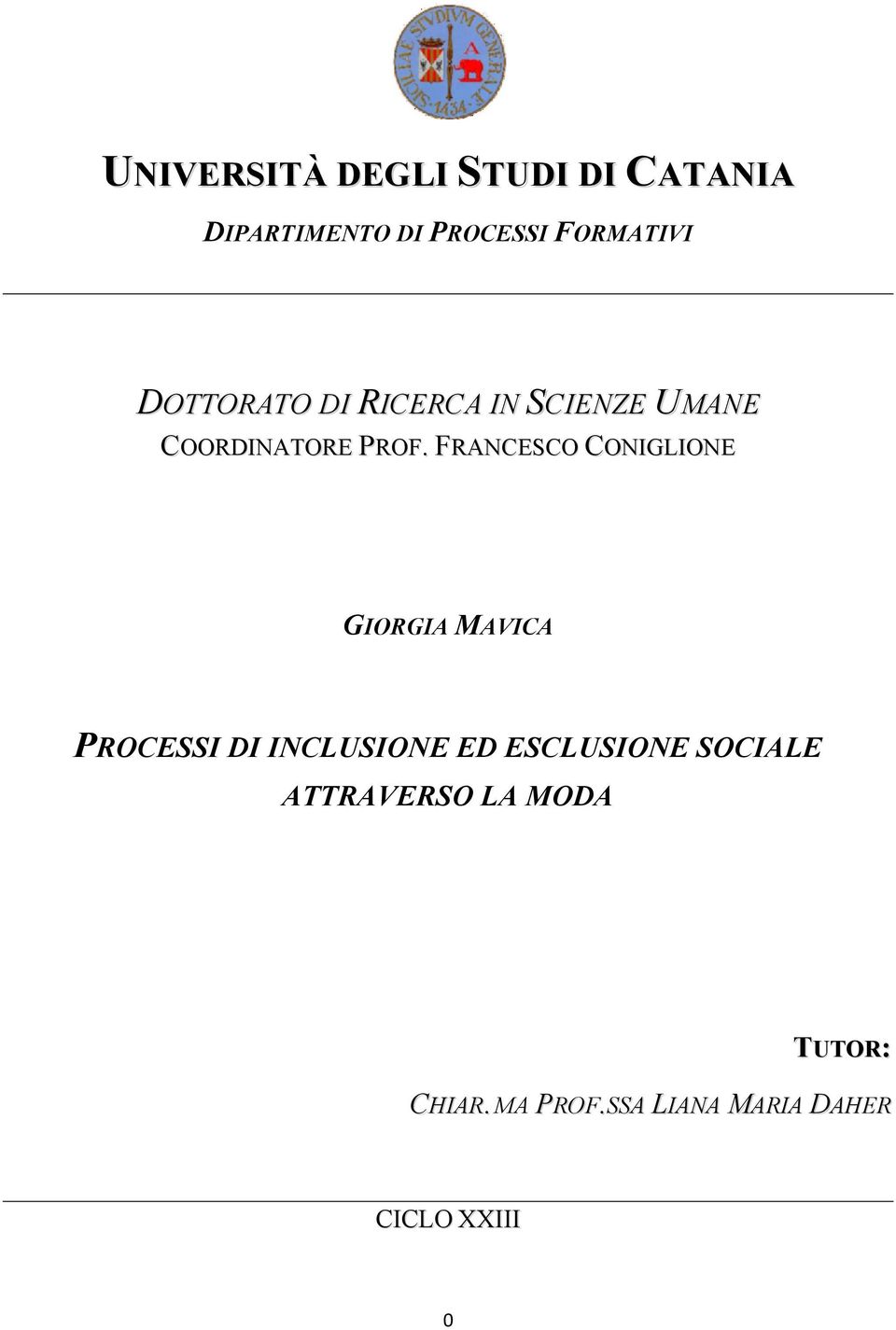 FRANCESCO CONIGLIONE GIORGIA MAVICA PROCESSI DI INCLUSIONE ED