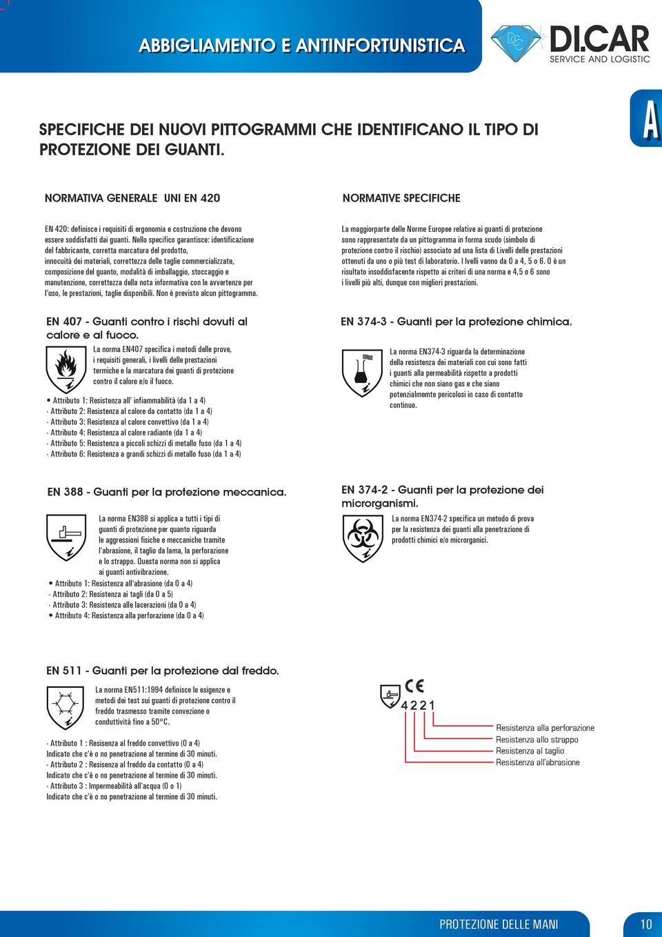 Nello specifico garantisce: identificazione del fabbricante, corretta marcatura del prodotto, innocuità dei materiali, correttezza delle taglie commercializzate, composizione del guanto, modalità di