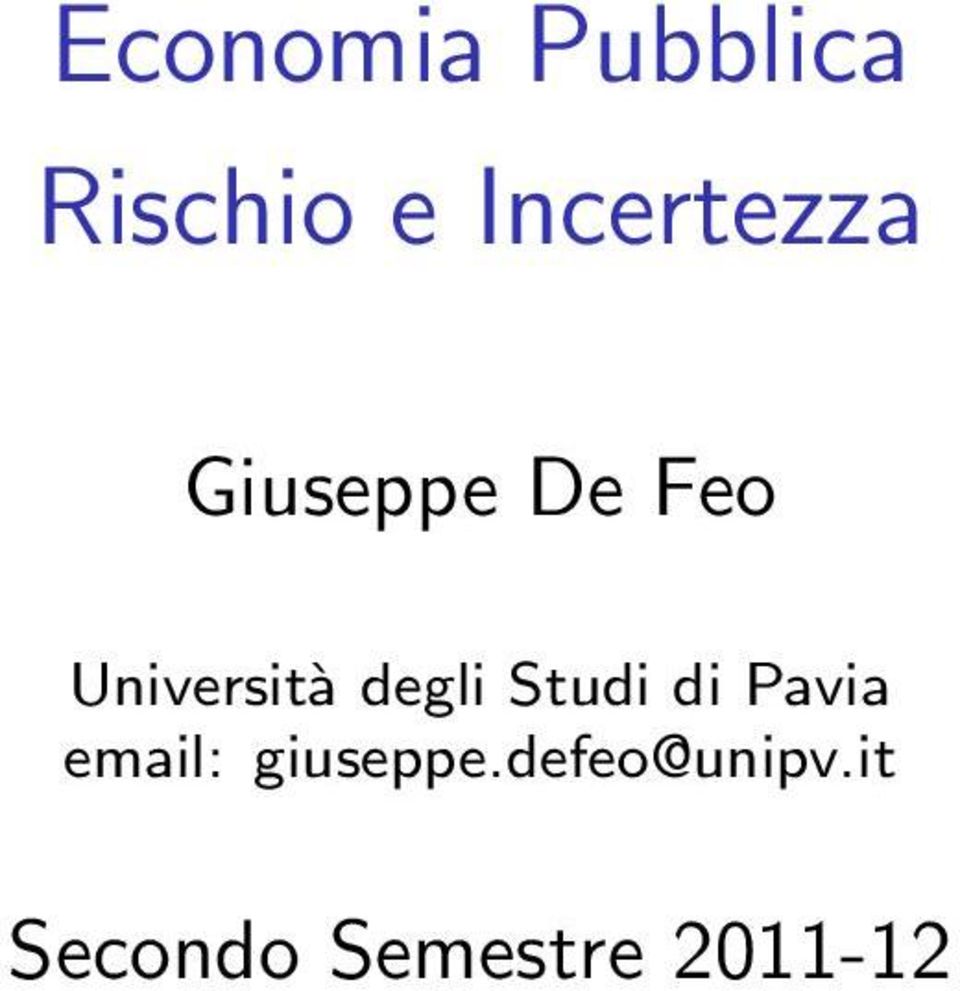 Università degli Studi di Pavia