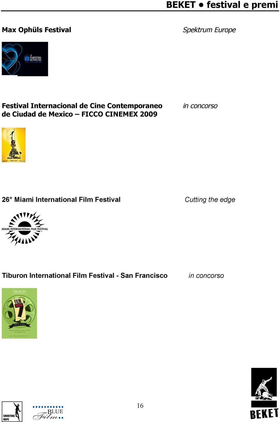 CINEMEX 2009 in concorso 26 Miami International Film Festival