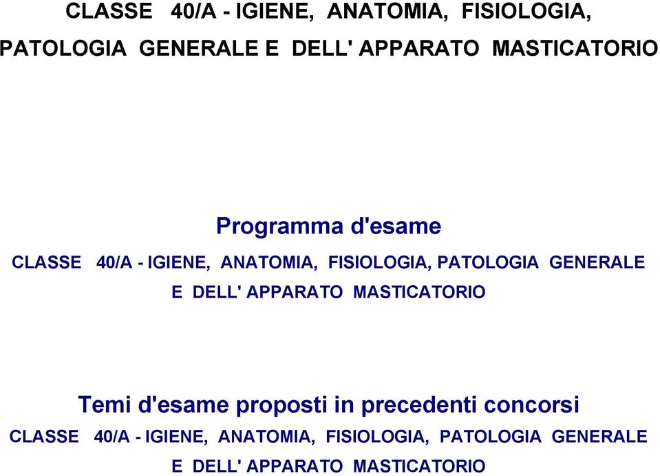 concorsi  MASTICATORIO