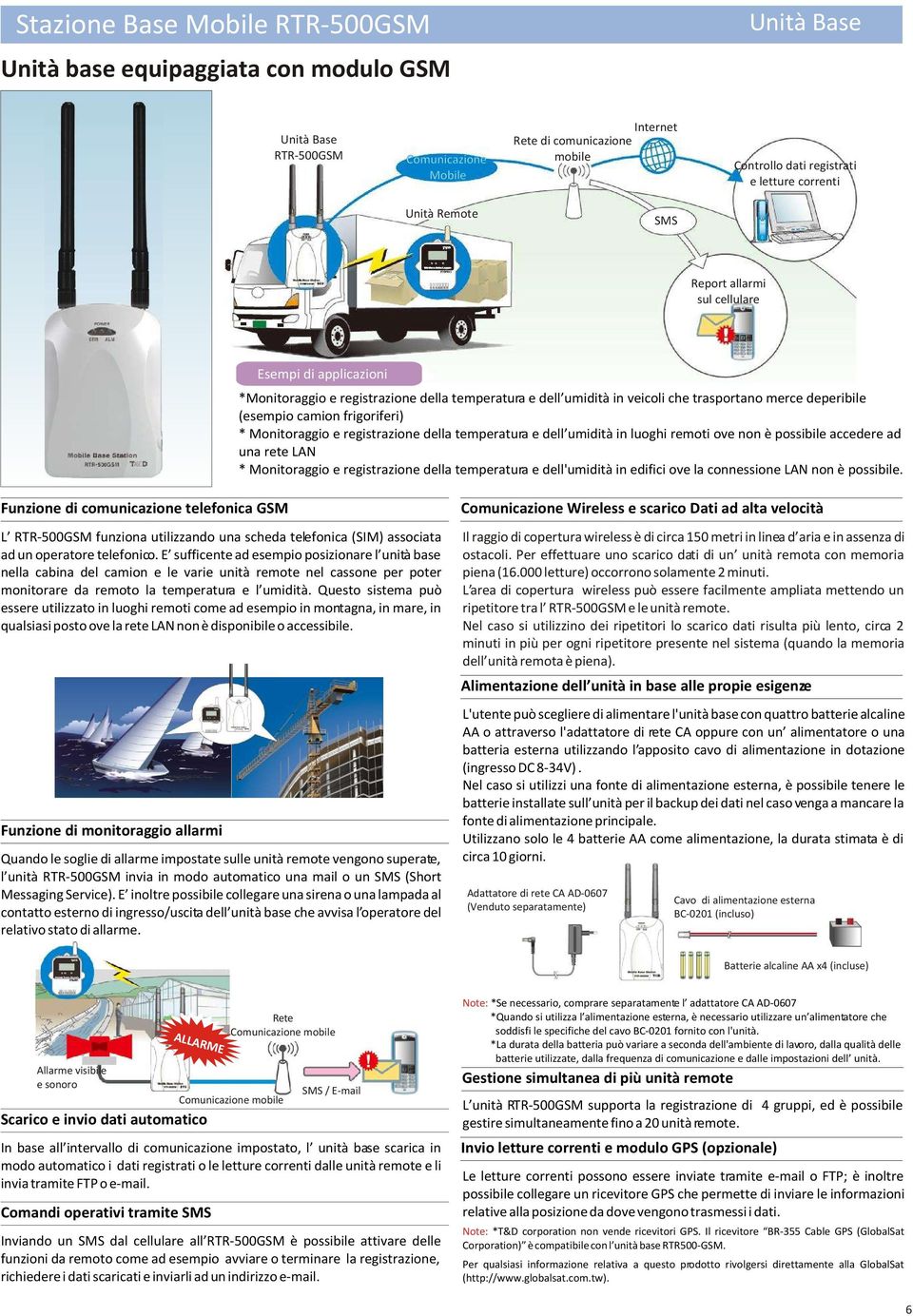 Monitoraggio e registrazione della temperatura e dell umidità in luoghi remoti ove non è possibile accedere ad una rete LAN * Monitoraggio e registrazione della temperatura e dell'umidità in edifici