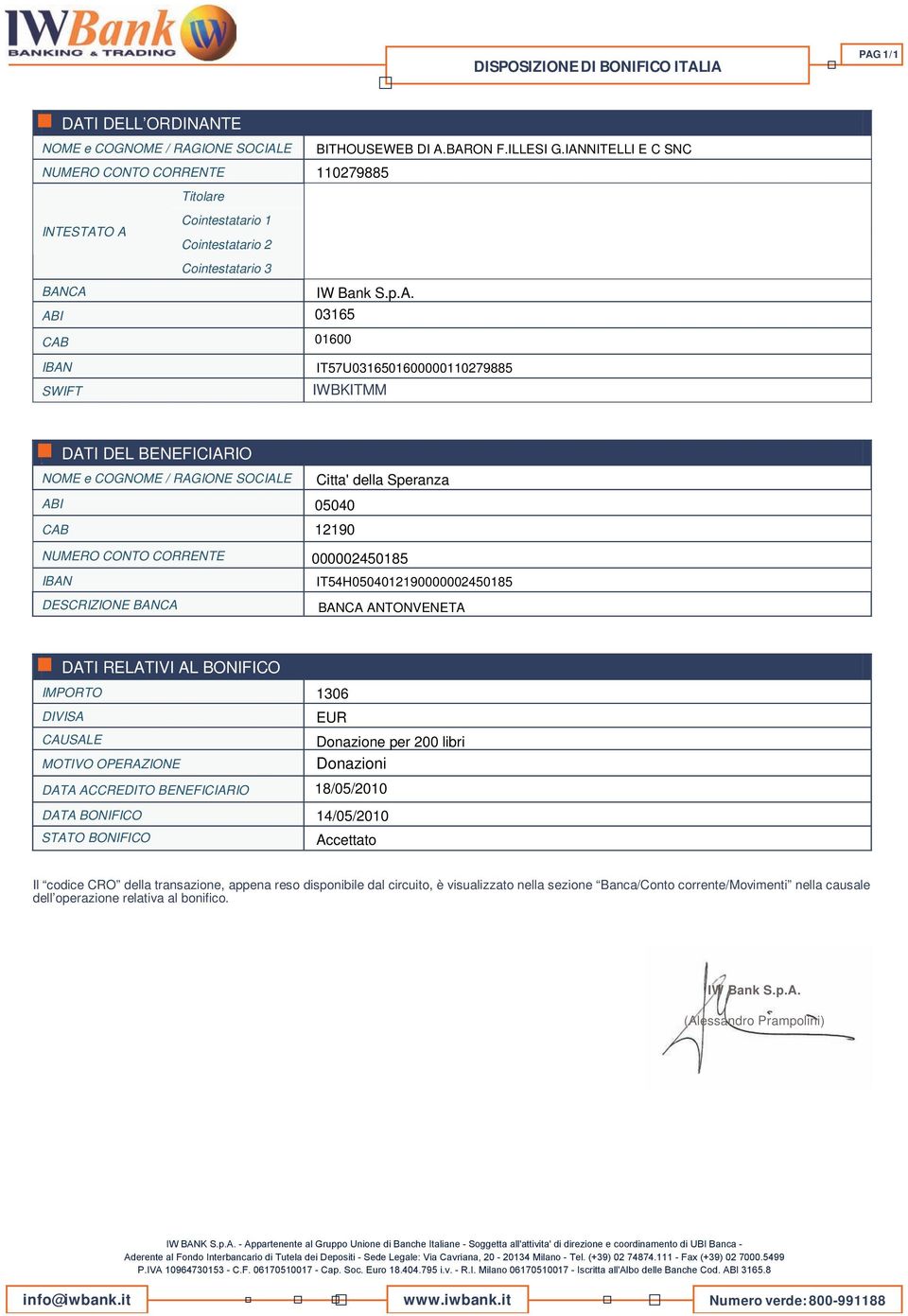 IVA 10964730153 - C.F. 06170510017 - Cap. Soc. Euro 18.404.795 i.