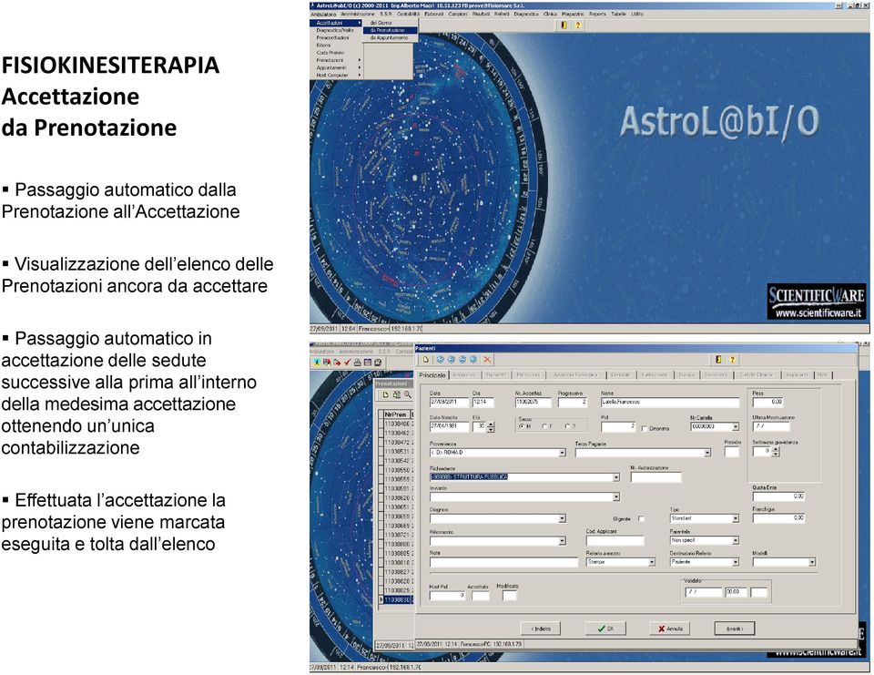 accettazione delle sedute successive alla prima all interno della medesima accettazione