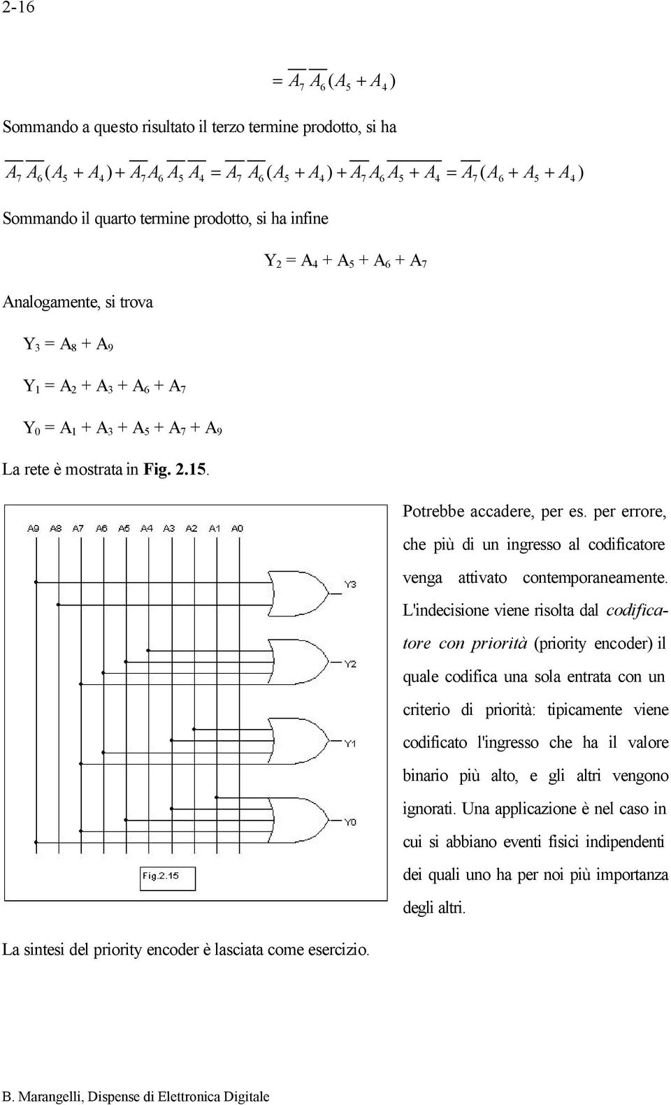 Potrebbe accadere, per es. per errore, che più di un ingresso al codificatore venga attivato contemporaneamente.