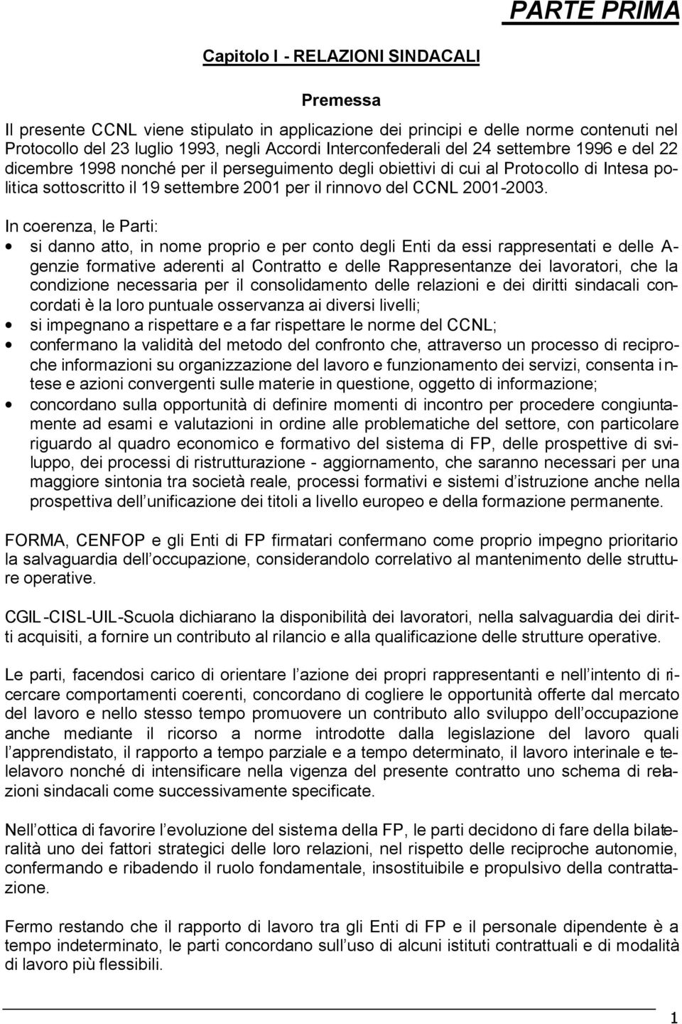 CCNL 2001-2003.