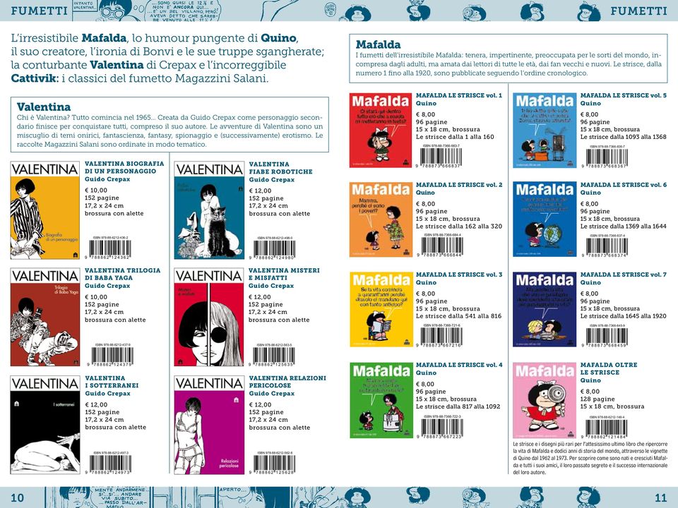 Mafalda I fumetti dell irresistibile Mafalda: tenera, impertinente, preoccupata per le sorti del mondo, incompresa dagli adulti, ma amata dai lettori di tutte le età, dai fan vecchi e nuovi.