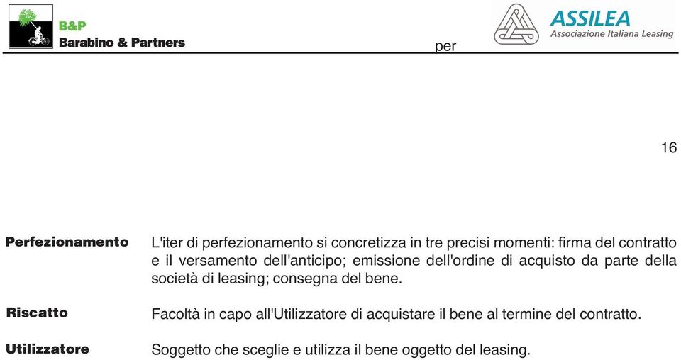 parte della società di leasing; consegna del bene.