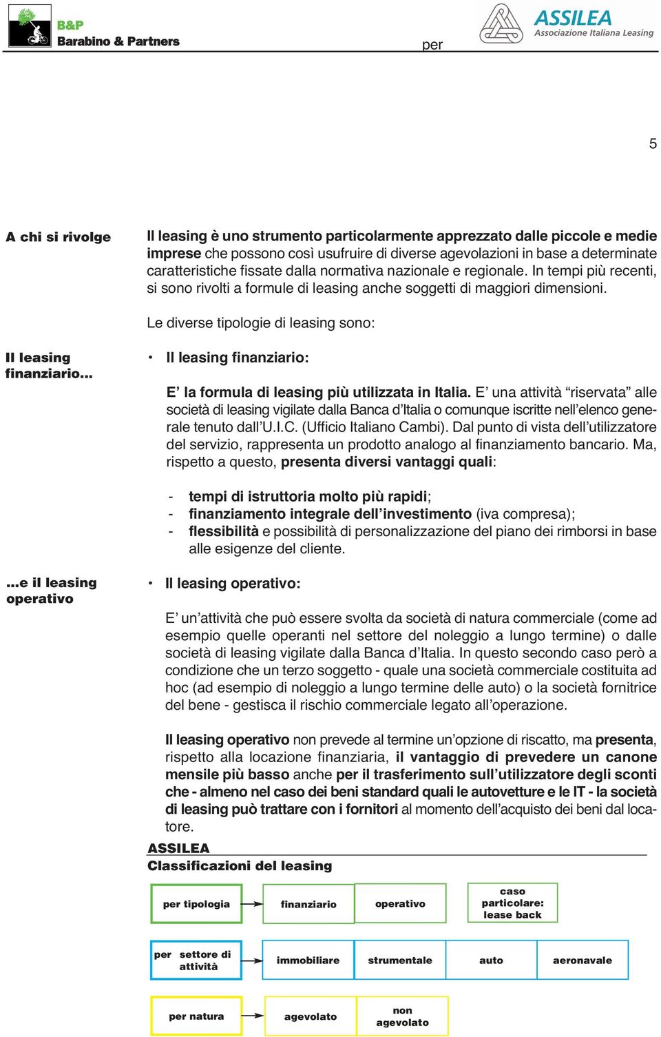 .. Il leasing finanziario: E la formula di leasing più utilizzata in Italia.