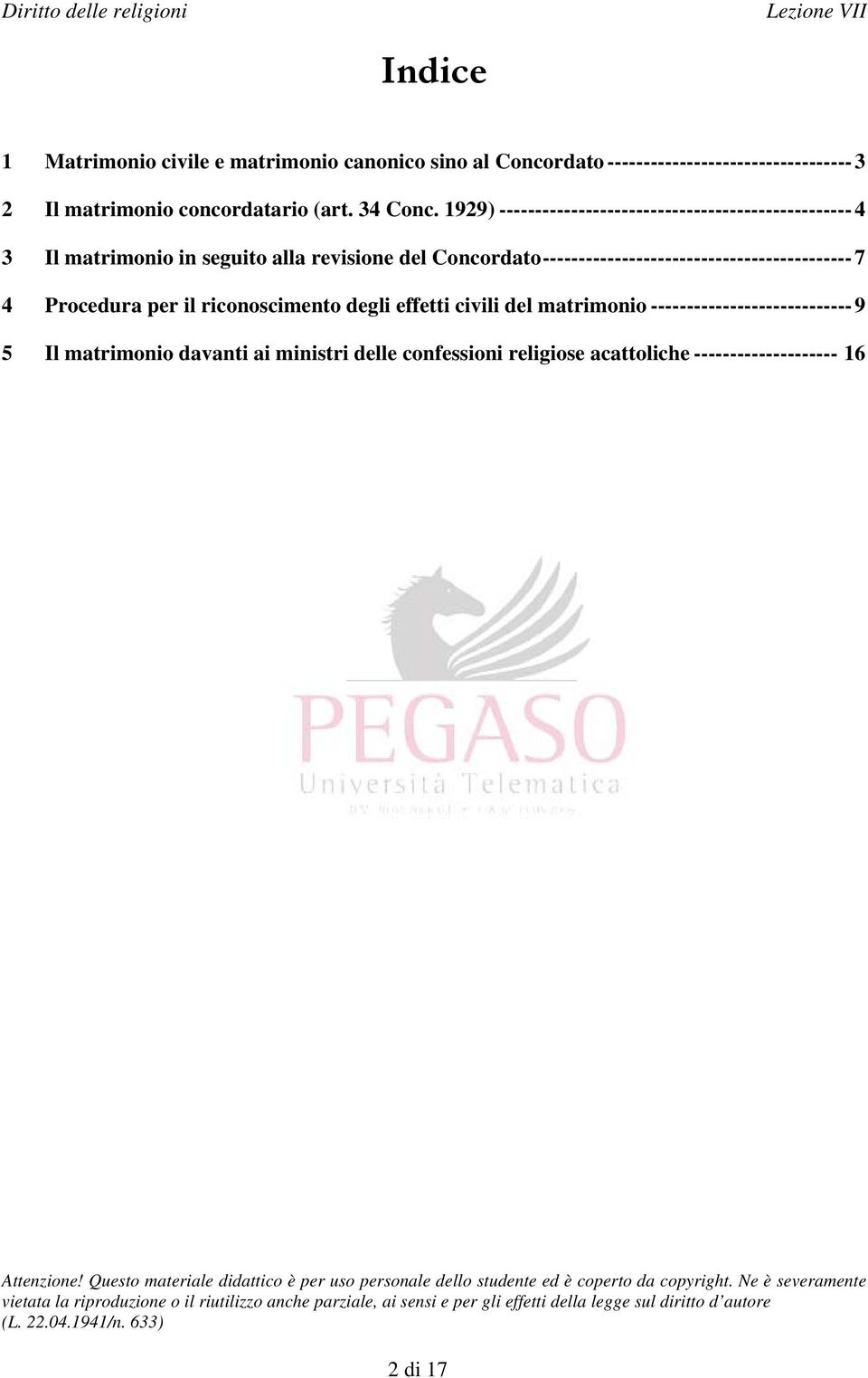 1929) ------------------------------------------------- 4 3 Il matrimonio in seguito alla revisione del Concordato