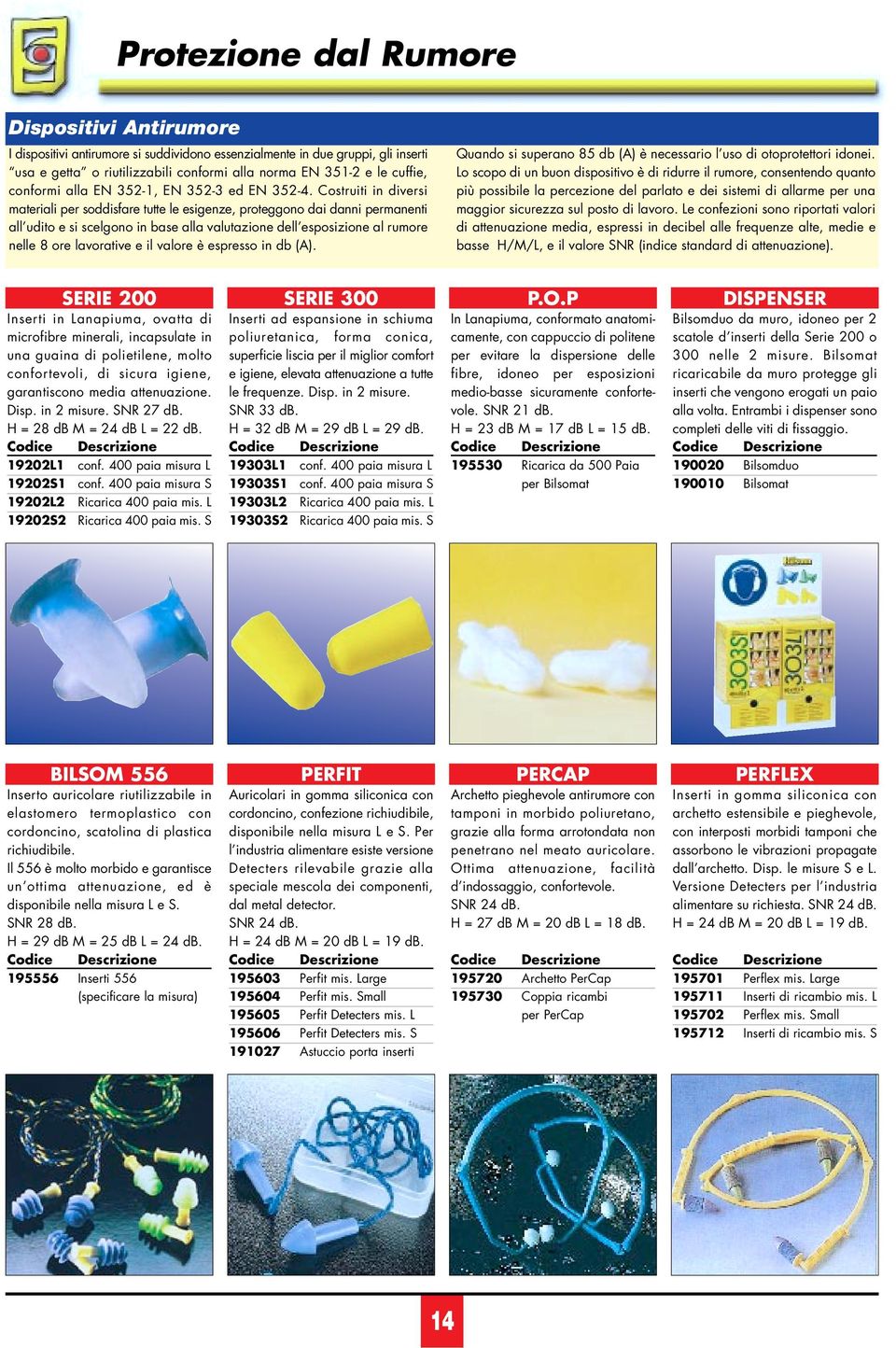 Costruiti in diversi materiali per soddisfare tutte le esigenze, proteggono dai danni permanenti all udito e si scelgono in base alla valutazione dell esposizione al rumore nelle 8 ore lavorative e