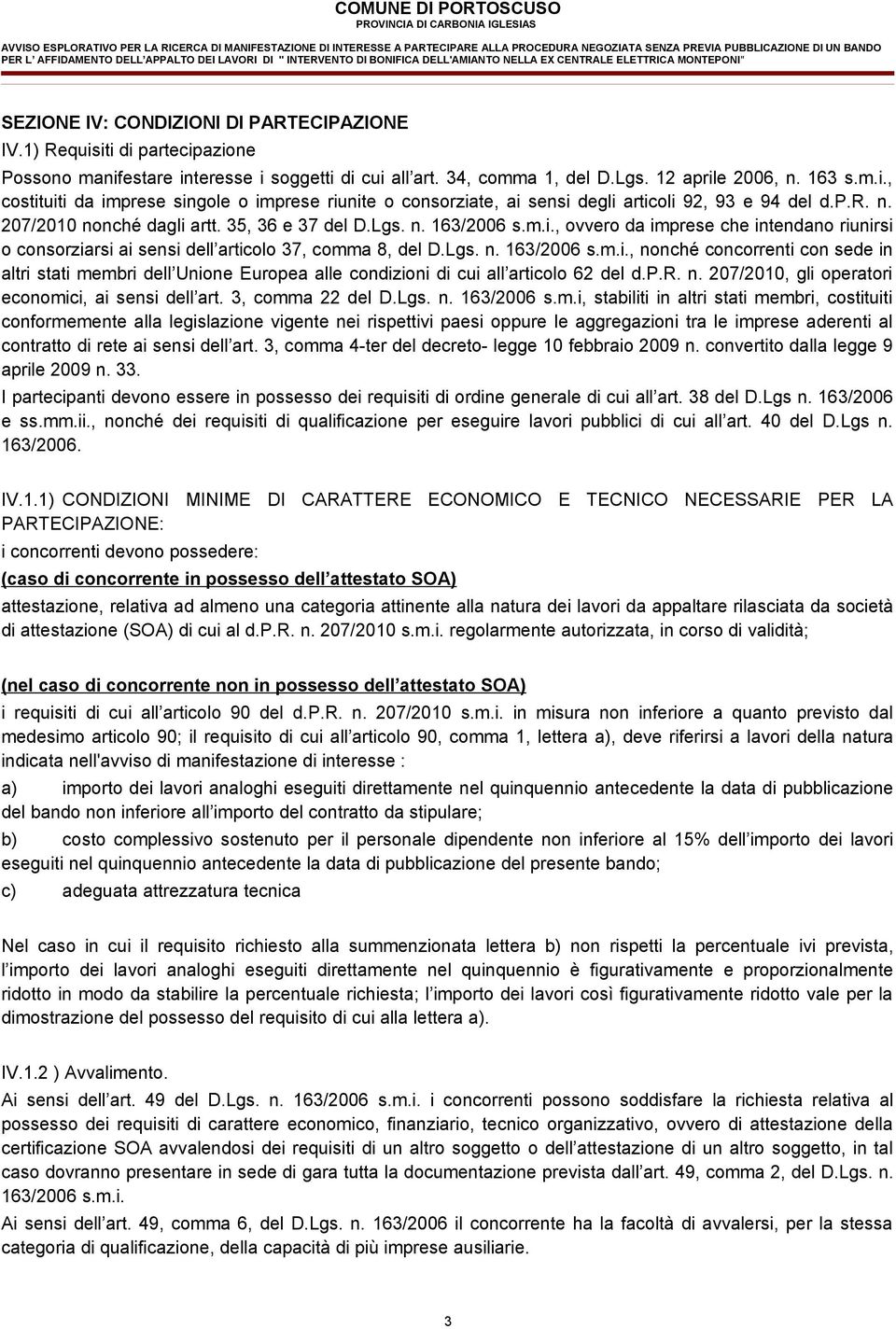 p.r. n. 207/2010, gli operatori economi