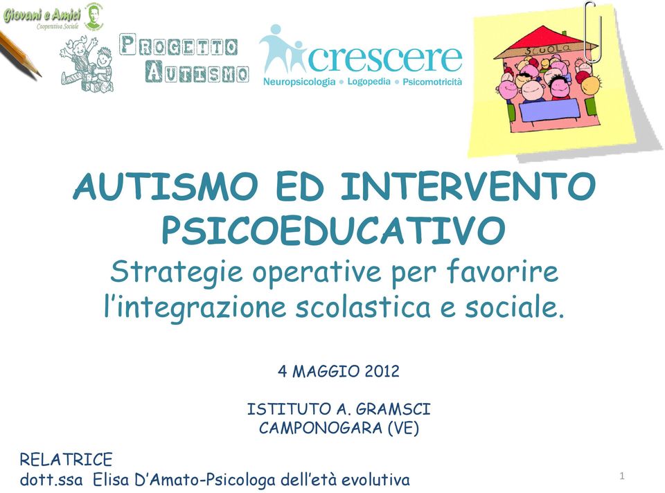 sociale. 4 MAGGIO 2012 ISTITUTO A.