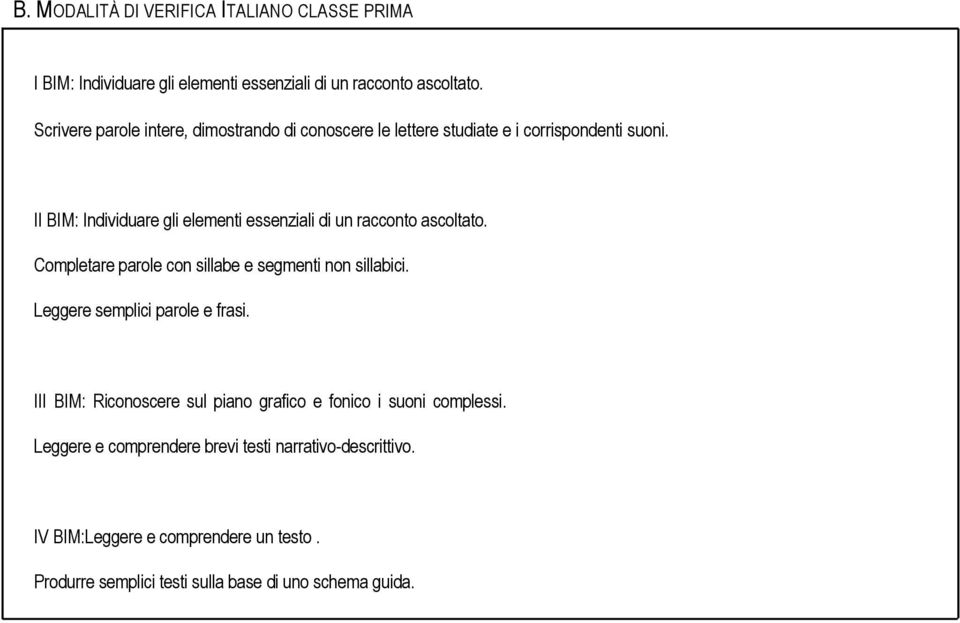 II BIM: Individuare gli elementi essenziali di un racconto ascoltato. Completare parole con sillabe e segmenti non sillabici.