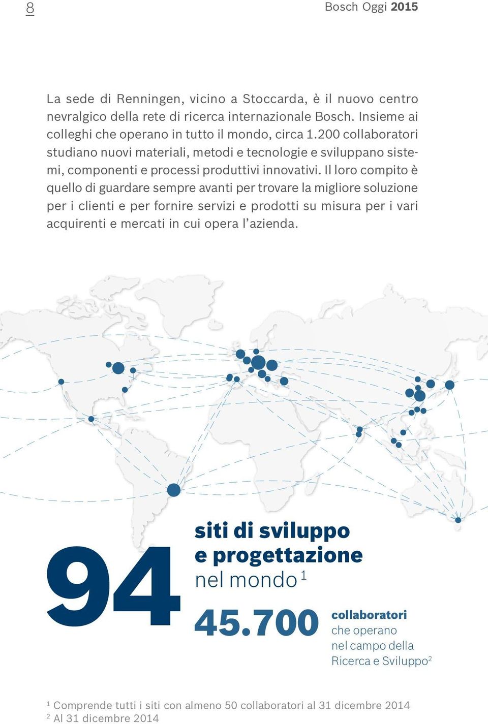 200 collaboratori studiano nuovi materiali, metodi e tecnologie e sviluppano sistemi, componenti e processi produttivi innovativi.