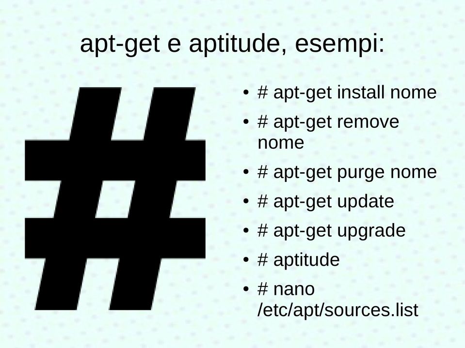 apt-get purge nome # apt-get update #