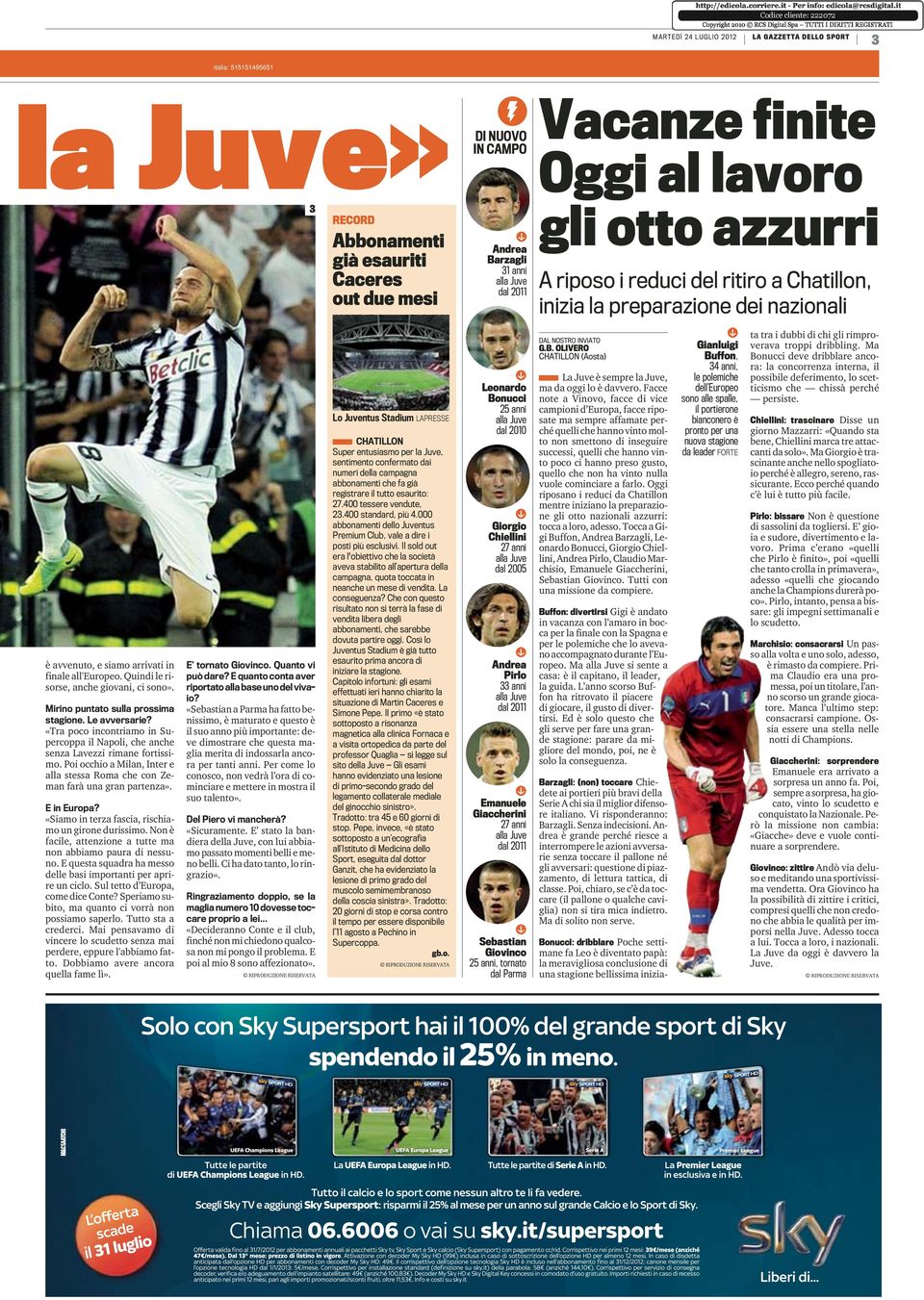 «iamo in terza fascia, rischiamo un girone durissimo. Non è facile, attenzione a tutte ma non abbiamo paura di nessuno. E questa squadra ha messo delle basi importanti per aprire un ciclo.