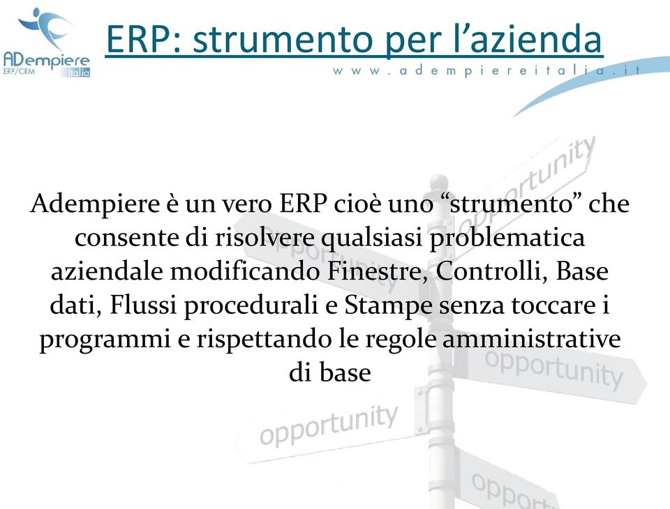 modificando Finestre, Controlli, Base dati, Flussi procedurali e