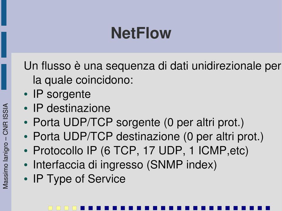 altri prot.) Porta UDP/TCP destinazione (0 per altri prot.