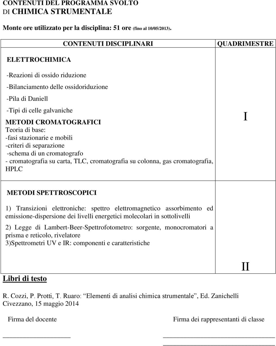 -fasi stazionarie e mobili -criteri di separazione -schema di un cromatografo - cromatografia su carta, TLC, cromatografia su colonna, gas cromatografia, HPLC I METODI SPETTROSCOPICI 1) Transizioni