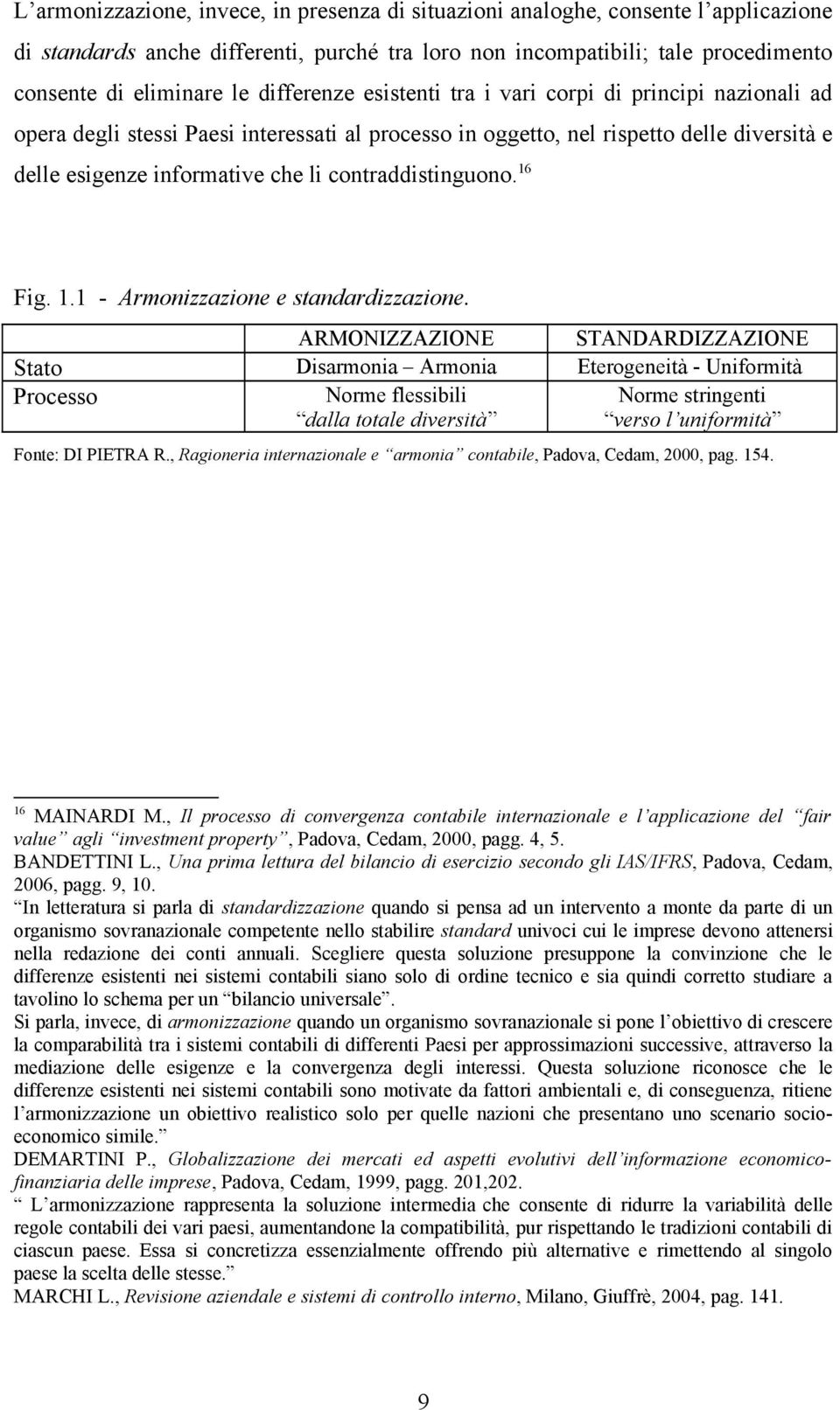 contraddistinguono. 16 Fig. 1.1 - Armonizzazione e standardizzazione.