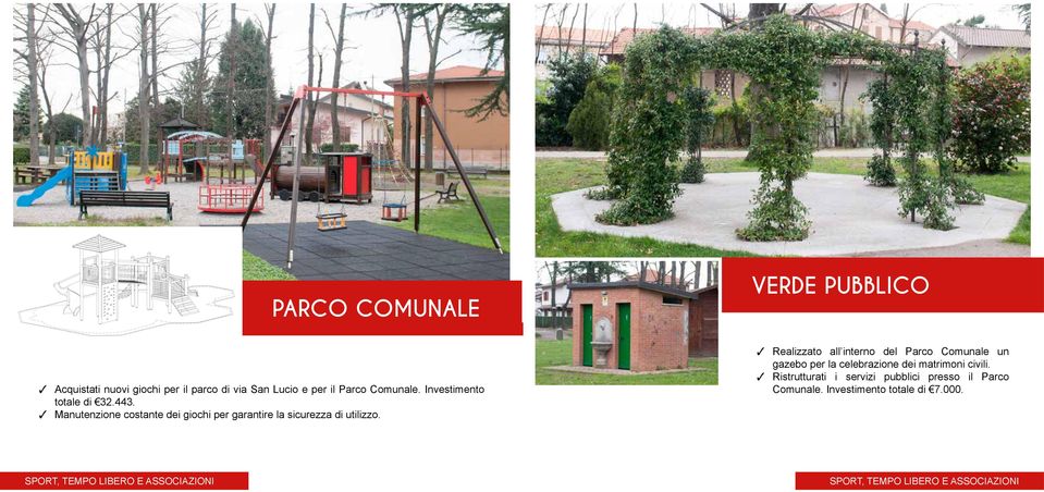 Realizzato all interno del Parco Comunale un gazebo per la celebrazione dei matrimoni civili.