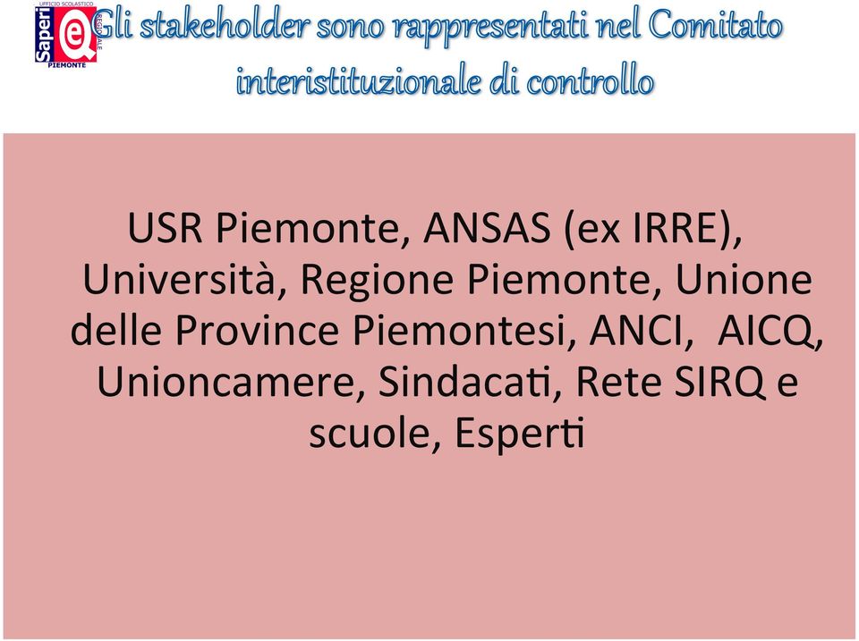 Province Piemontesi, ANCI, AICQ, Unioncamere,