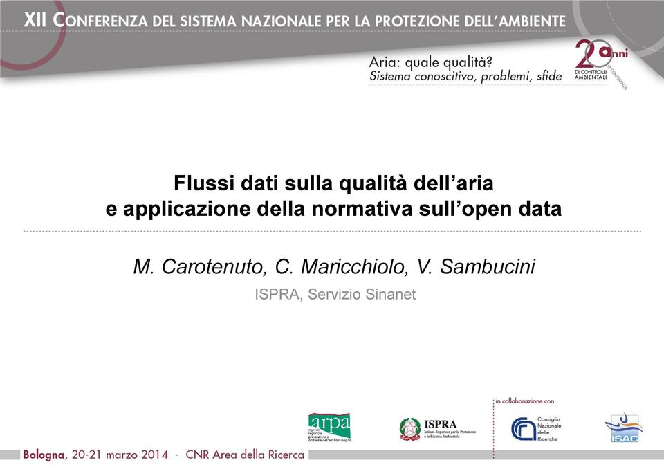 open data M. Carotenuto, C.