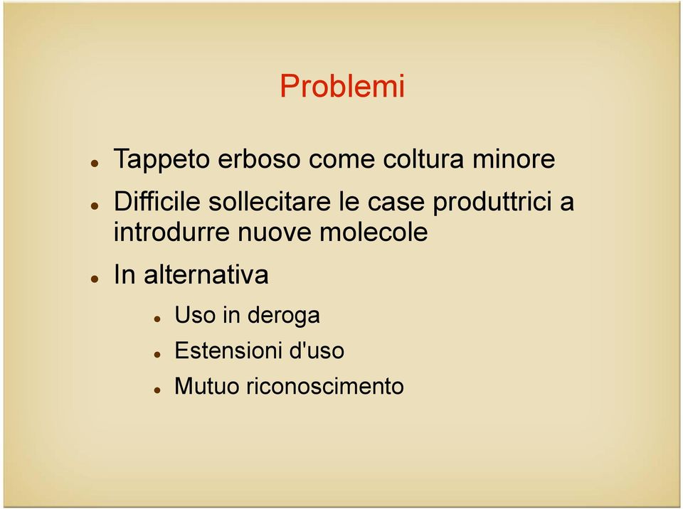 introdurre nuove molecole In alternativa Uso