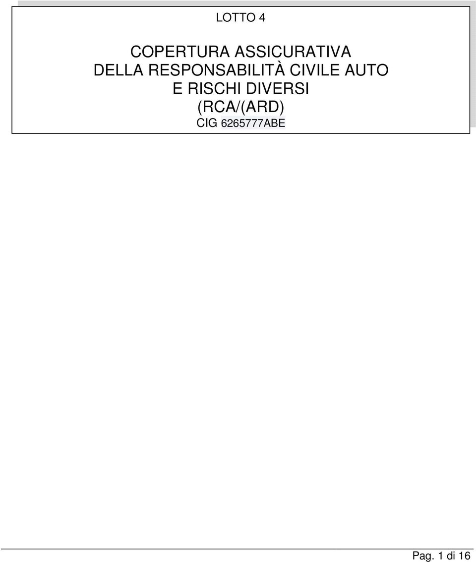 RESPONSABILITÀ CIVILE AUTO E