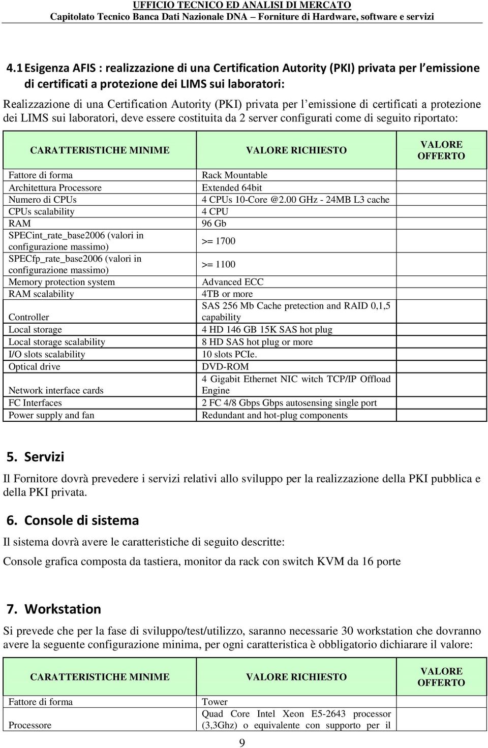 Architettura Processore Numero di CPUs CPUs scalability RAM SPECint_rate_base2006 (valori in configurazione massimo) SPECfp_rate_base2006 (valori in configurazione massimo) Memory protection system