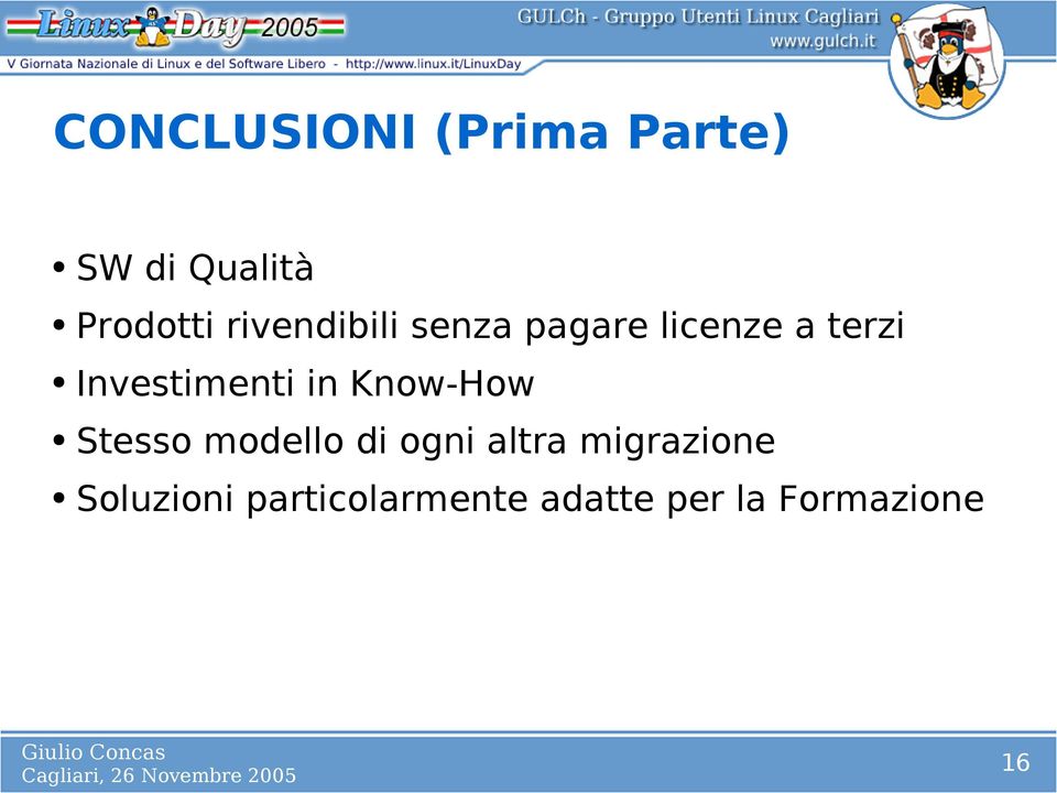 Investimenti in Know-How Stesso modello di ogni