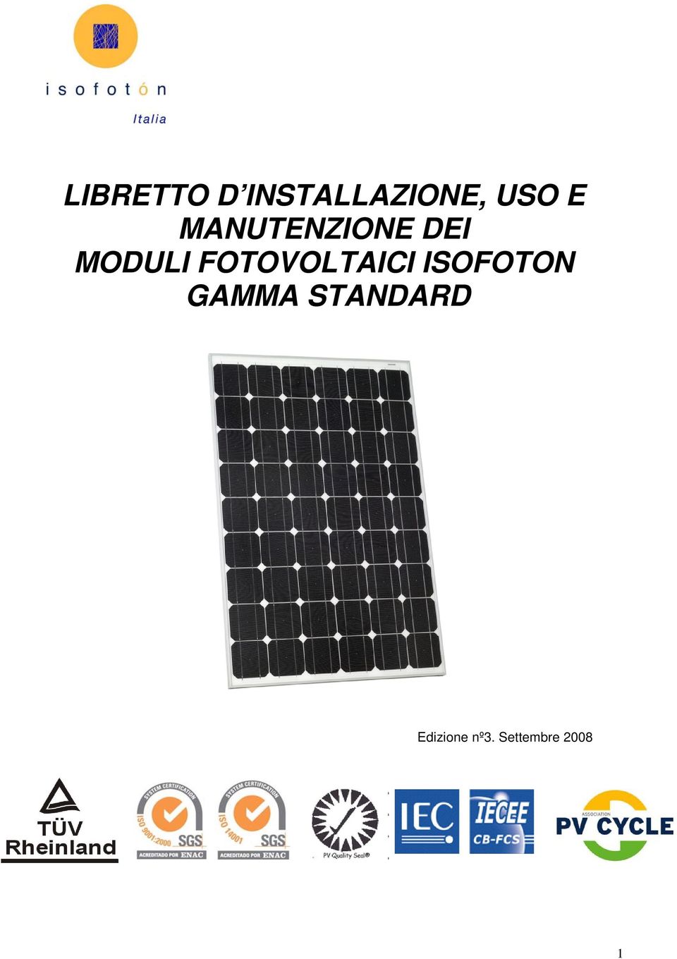 FOTOVOLTAICI ISOFOTON GAMMA