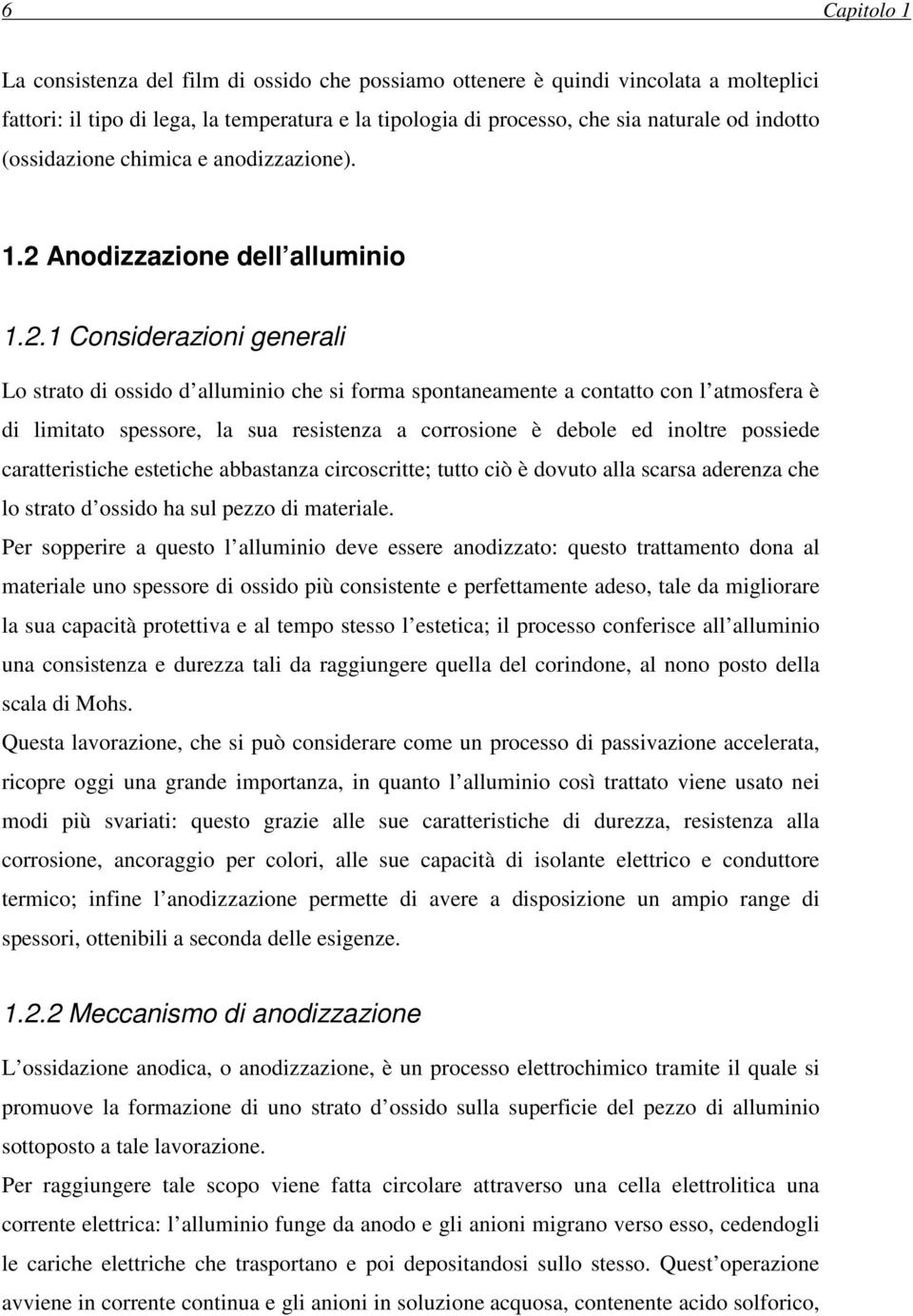 Anodizzazione dell alluminio 1.2.