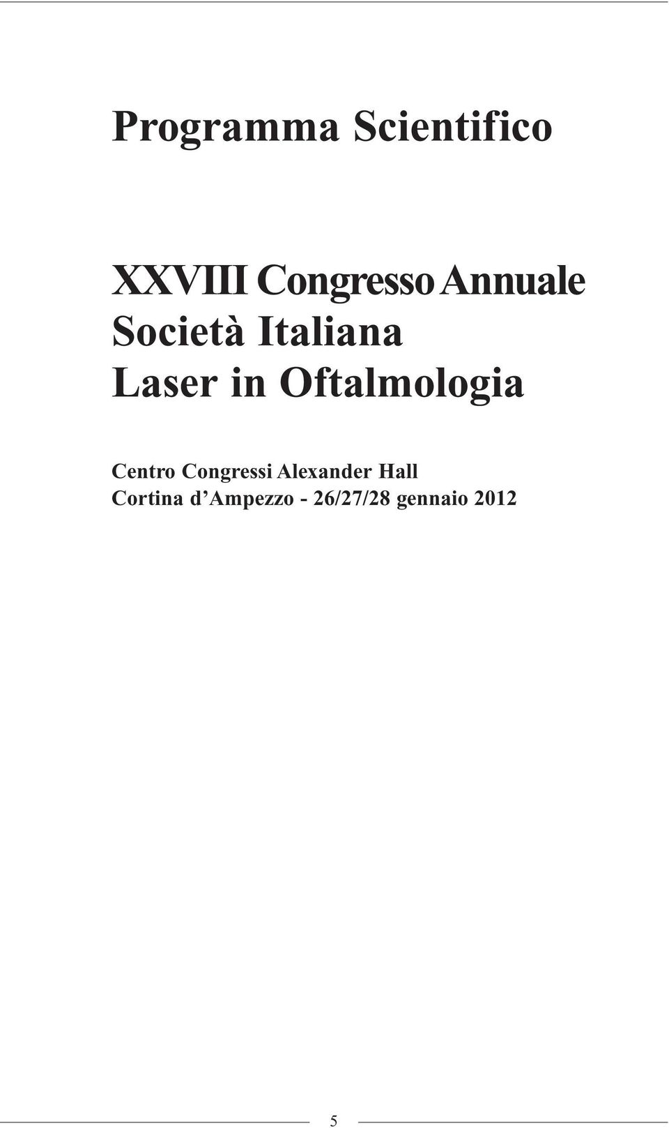 Oftalmologia Centro Congressi Alexander