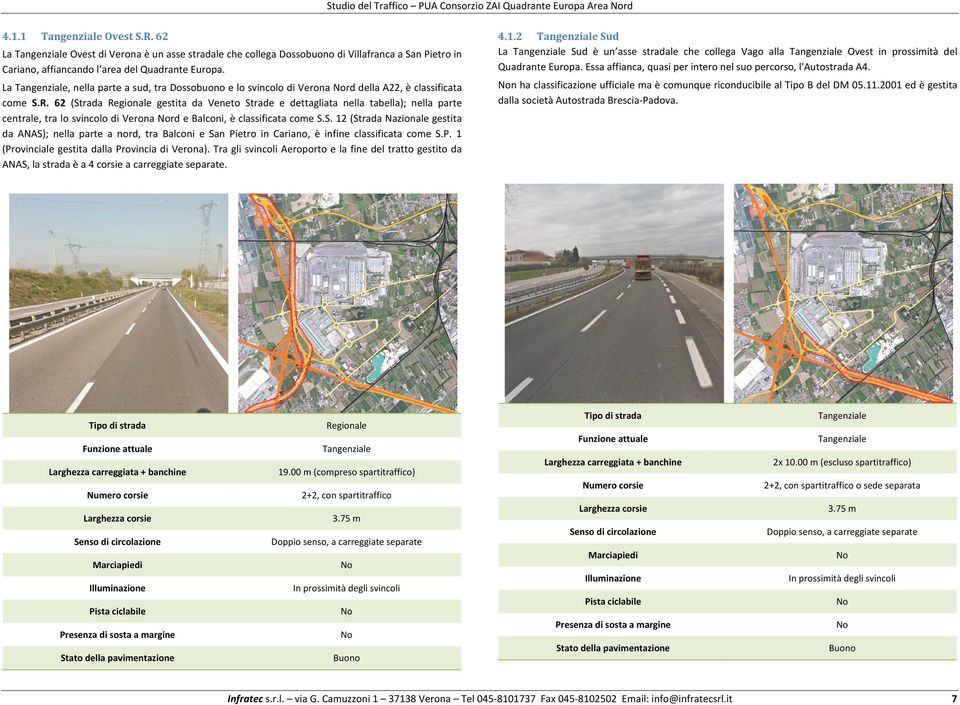 La Tangenziale, angenziale, nella parte a sud, tra Dossobuono e lo svincolo di Verona rd della A22, A22 è classificata come S.R.