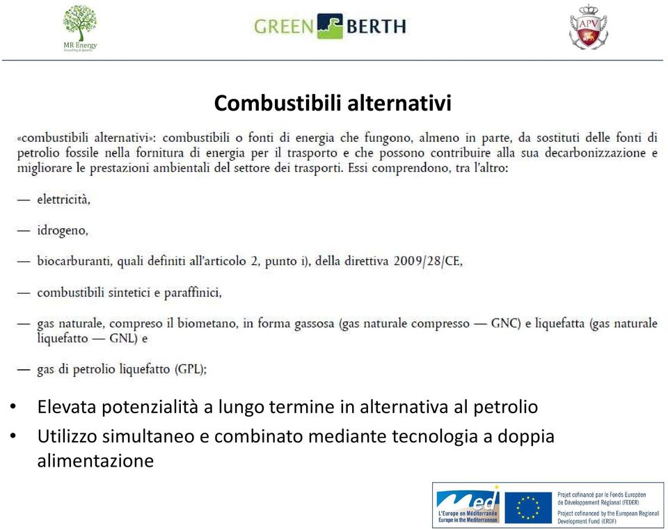 alternativa al petrolio Utilizzo