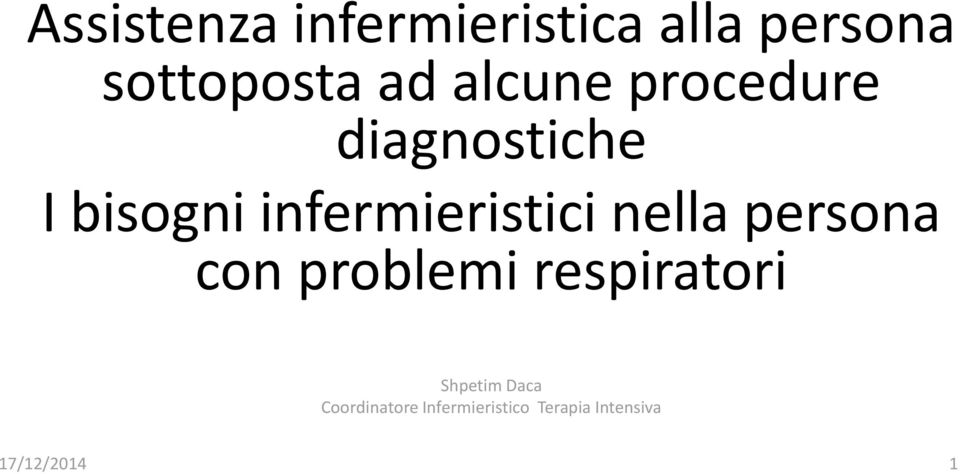 infermieristici nella persona con problemi