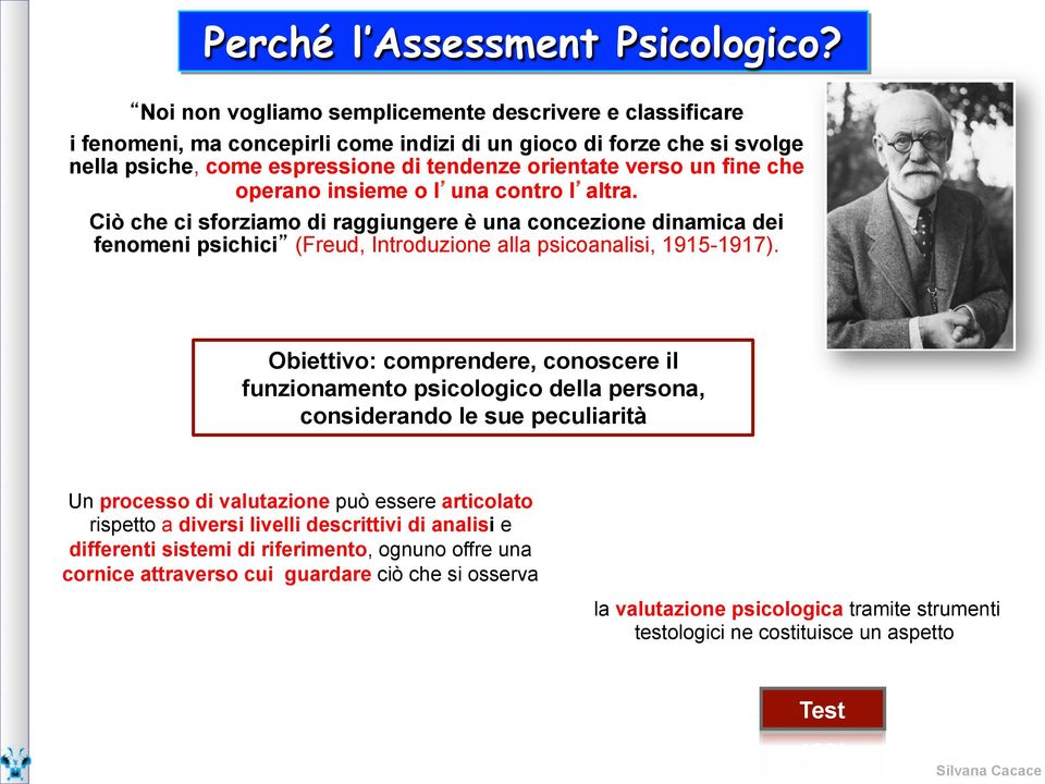 che operano insieme o l una contro l altra. Ciò che ci sforziamo di raggiungere è una concezione dinamica dei fenomeni psichici (Freud, Introduzione alla psicoanalisi, 1915-1917).