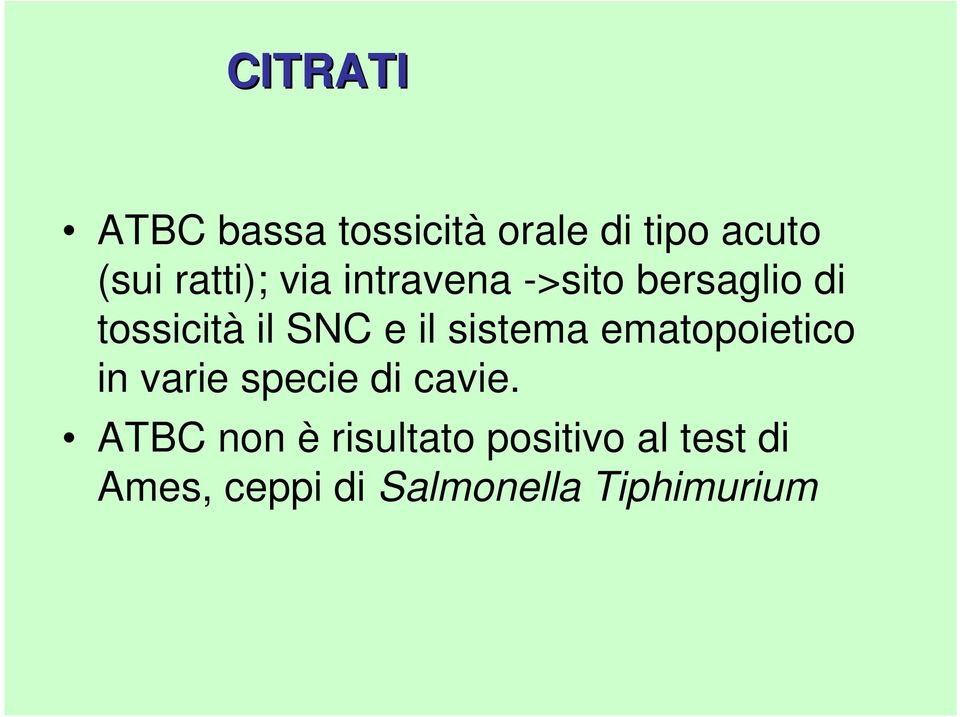 il sistema ematopoietico in varie specie di cavie.