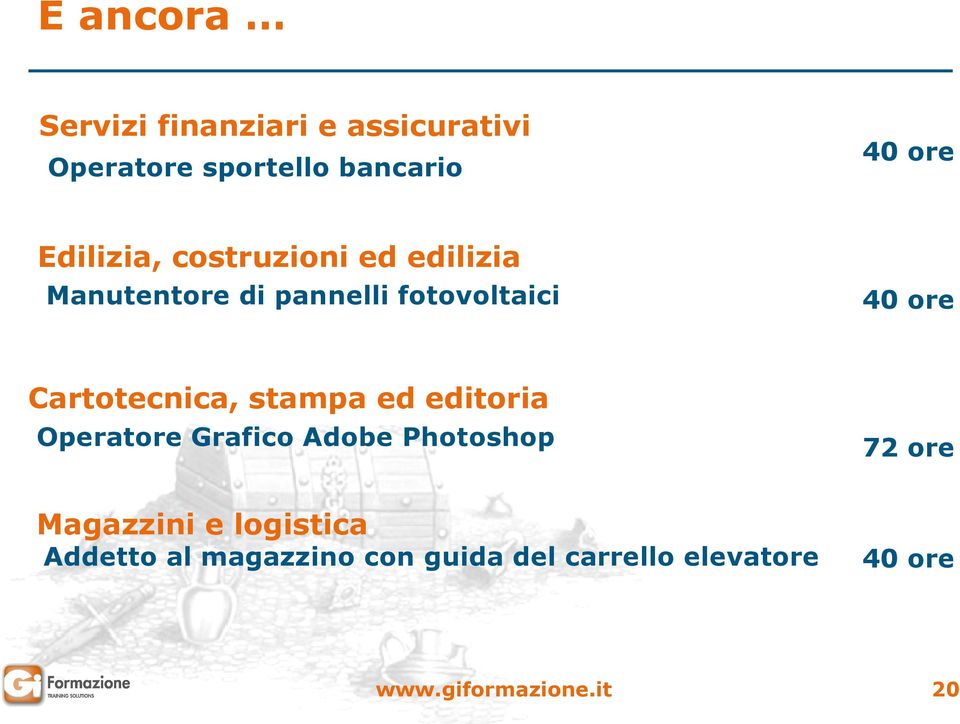 Cartotecnica, stampa ed editoria Operatore Grafico Adobe Photoshop 72 ore