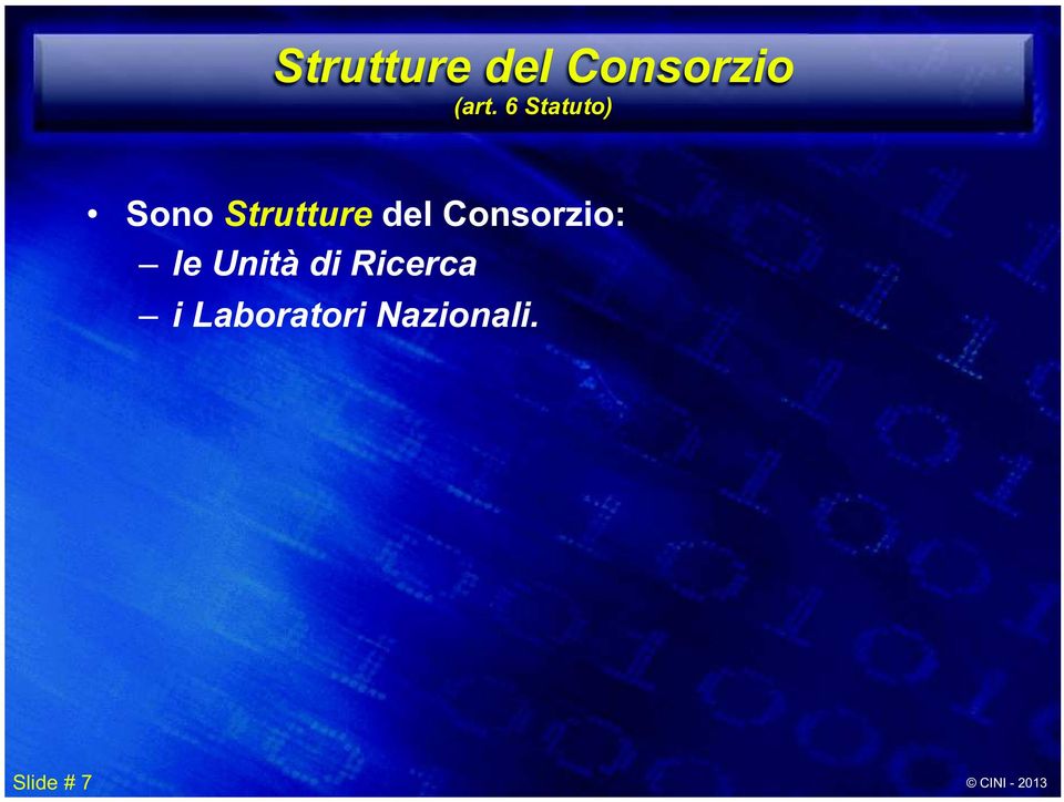 Consorzio: le Unità di Ricerca i