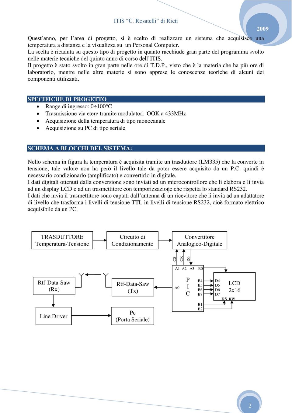 Il progetto è stato svolto in gran parte nelle ore di T.D.P.